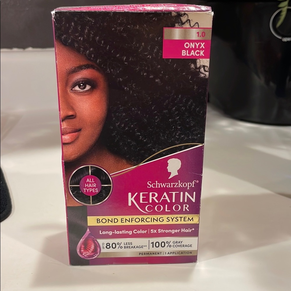 Keratin Color Hair Dye in Dark Brown